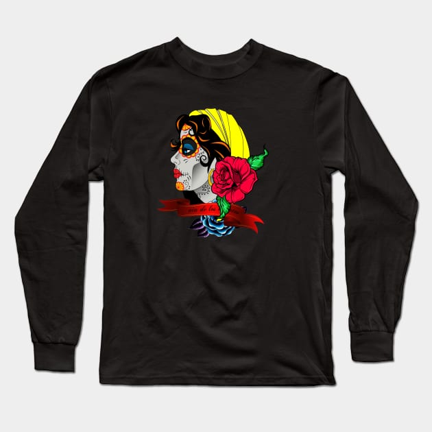 skull 5 Long Sleeve T-Shirt by MARK ASHKENAZI